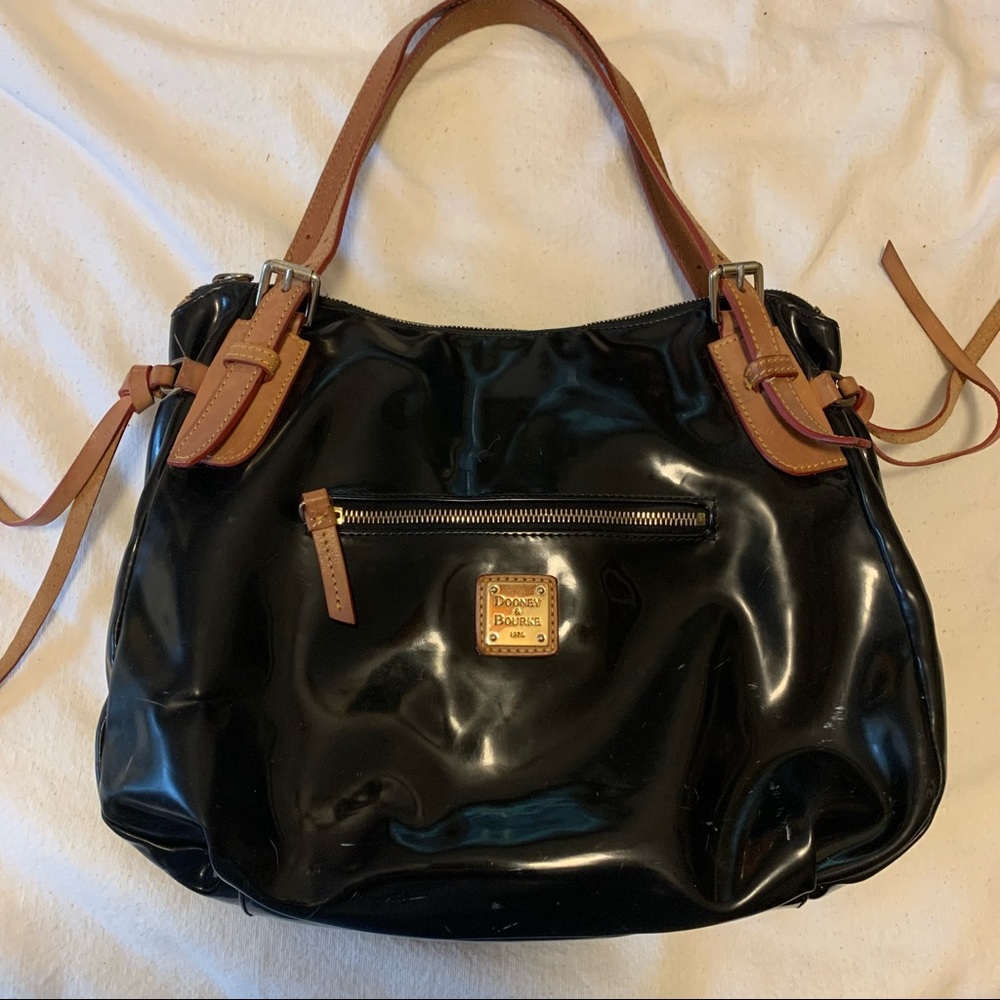 Dooney & Bourke black patent leather purse